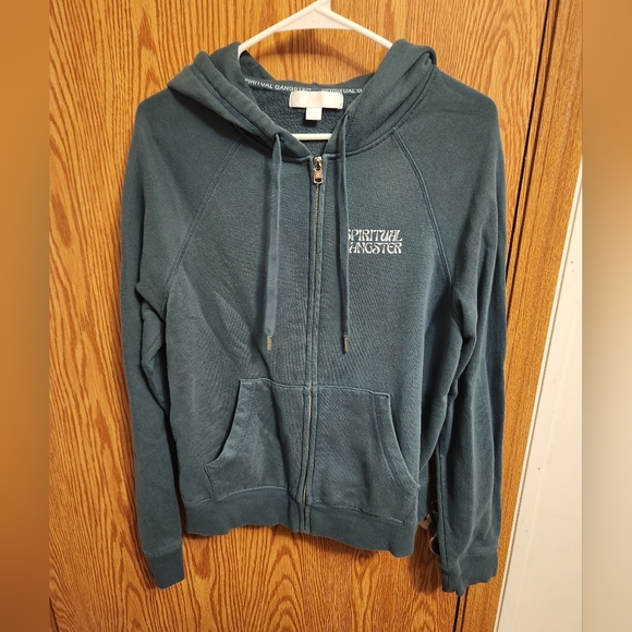 Spiritual Gangster Tops - Spiritual Gangster "Let the sun sine" zip up hooded sweatshirt L women's